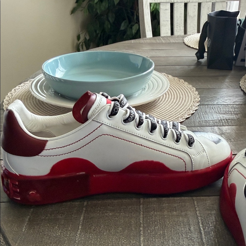 Dolce Gabbana Love Graphic Sneakers with Red Soles - Picture 9 of 13